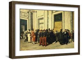 Entrance Hall of Santa Maria Maggiore, Ca 1865-Michele Cammarano-Framed Giclee Print