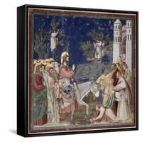 Entrance into Jerusalem-Giotto di Bondone-Framed Stretched Canvas