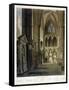 Entrance into Poet's Corner-Augustus Charles Pugin-Framed Stretched Canvas