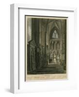 Entrance into Poets Corner, Westminster Abbey, London-Augustus Charles Pugin-Framed Giclee Print