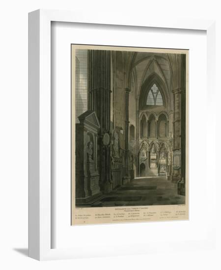 Entrance into Poets Corner, Westminster Abbey, London-Augustus Charles Pugin-Framed Giclee Print