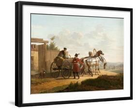 Entrance of a Farm in Russia-Bernard Edouard Swebach-Framed Giclee Print