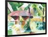 Entrance of a Garden-Auguste Macke-Framed Art Print