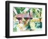 Entrance of a Garden-Auguste Macke-Framed Art Print