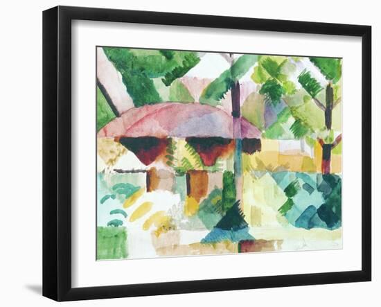 Entrance of a Garden-Auguste Macke-Framed Art Print