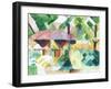 Entrance of a Garden-Auguste Macke-Framed Art Print