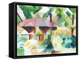 Entrance of a Garden-Auguste Macke-Framed Stretched Canvas