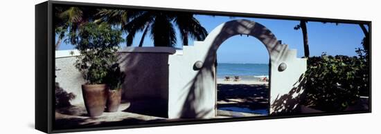 Entrance of a Hotel, El San Juan Hotel and Casino, Isla Verde Beach, San Juan, Puerto Rico-null-Framed Stretched Canvas