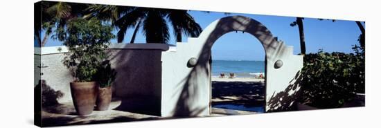 Entrance of a Hotel, El San Juan Hotel and Casino, Isla Verde Beach, San Juan, Puerto Rico-null-Stretched Canvas