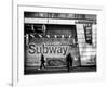 Entrance of a Subway Station in Times Square - Urban Street Scene by Night - Manhattan - New York-Philippe Hugonnard-Framed Photographic Print