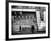 Entrance of a Subway Station in Times Square - Urban Street Scene by Night - Manhattan - New York-Philippe Hugonnard-Framed Photographic Print