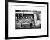 Entrance of a Subway Station in Times Square - Urban Street Scene by Night - Manhattan - New York-Philippe Hugonnard-Framed Art Print