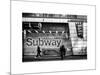 Entrance of a Subway Station in Times Square - Urban Street Scene by Night - Manhattan - New York-Philippe Hugonnard-Mounted Art Print