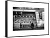 Entrance of a Subway Station in Times Square - Urban Street Scene by Night - Manhattan - New York-Philippe Hugonnard-Framed Stretched Canvas