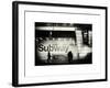 Entrance of a Subway Station in Times Square - Urban Street Scene by Night - Manhattan - New York-Philippe Hugonnard-Framed Art Print