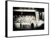 Entrance of a Subway Station in Times Square - Urban Street Scene by Night - Manhattan - New York-Philippe Hugonnard-Framed Stretched Canvas