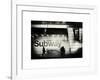 Entrance of a Subway Station in Times Square - Urban Street Scene by Night - Manhattan - New York-Philippe Hugonnard-Framed Art Print