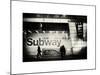 Entrance of a Subway Station in Times Square - Urban Street Scene by Night - Manhattan - New York-Philippe Hugonnard-Mounted Art Print