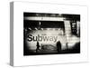 Entrance of a Subway Station in Times Square - Urban Street Scene by Night - Manhattan - New York-Philippe Hugonnard-Stretched Canvas
