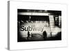 Entrance of a Subway Station in Times Square - Urban Street Scene by Night - Manhattan - New York-Philippe Hugonnard-Stretched Canvas