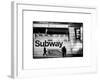 Entrance of a Subway Station in Times Square - Urban Street Scene by Night - Manhattan-Philippe Hugonnard-Framed Photographic Print