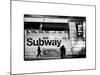 Entrance of a Subway Station in Times Square - Urban Street Scene by Night - Manhattan-Philippe Hugonnard-Mounted Photographic Print