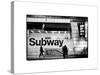 Entrance of a Subway Station in Times Square - Urban Street Scene by Night - Manhattan-Philippe Hugonnard-Stretched Canvas