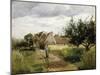 Entrance of a Village, C.1863-Camille Pissarro-Mounted Giclee Print