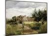 Entrance of a Village, C.1863-Camille Pissarro-Mounted Giclee Print