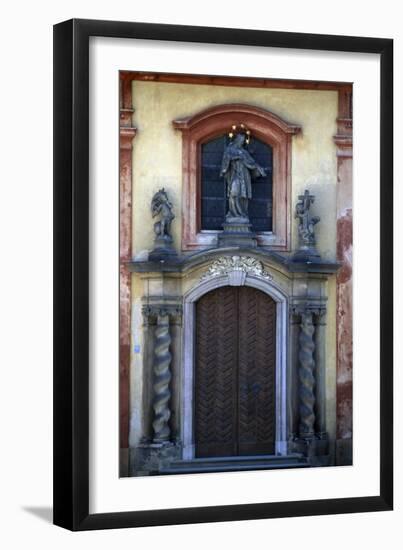 Entrance of Basilica of St. George, Prague Castle, Bohemia, Czech Republic-null-Framed Giclee Print