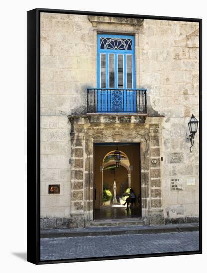 Entrance of Casa Del Conde De Casa Bayona, Now the Museum of Colonial Art, Old Havana, Cuba-John Harden-Framed Stretched Canvas