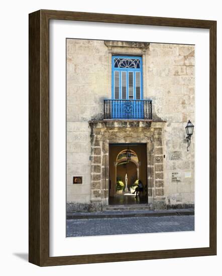 Entrance of Casa Del Conde De Casa Bayona, Now the Museum of Colonial Art, Old Havana, Cuba-John Harden-Framed Photographic Print