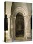 Entrance of Chapter House in Romanesque Cloister of Cathedral of Notre-Dame-null-Stretched Canvas