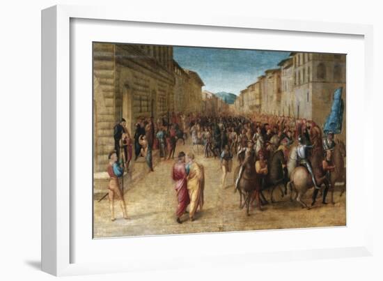 Entrance of Charles VIII in Florence-Francesco Granacci-Framed Giclee Print