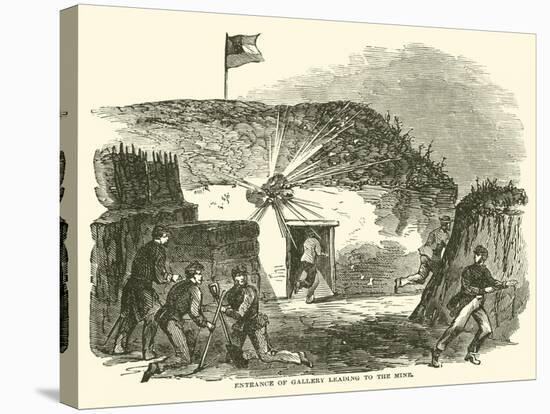 Entrance of Gallery Leading to the Mine, June 1863-null-Stretched Canvas