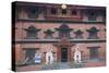 Entrance of Kumari Bahal, Durbar Square, UNESCO World Heritage Site, Kathmandu, Nepal, Asia-Ian Trower-Stretched Canvas