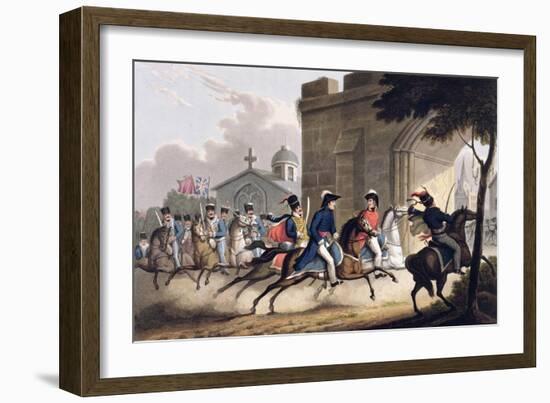 Entrance of Lord Wellington into Salamanca, May 20th 1813' 1815-Matthew Dubourg-Framed Giclee Print