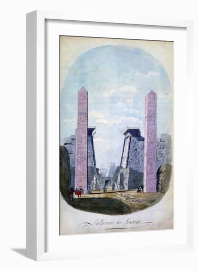 Entrance of Luxor, Egypt, 19th Century-CH Smith-Framed Giclee Print