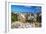 Entrance of Park Güell with City Skyline Behind, Barcelona, Catalonia, Spain-Stefano Politi Markovina-Framed Photographic Print