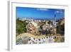 Entrance of Park Güell with City Skyline Behind, Barcelona, Catalonia, Spain-Stefano Politi Markovina-Framed Photographic Print