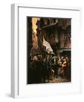 Entrance of Saint Joan of Arc, 1412-31, into Orleans, France-Jean-jacques Scherrer-Framed Giclee Print