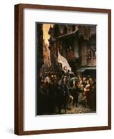 Entrance of Saint Joan of Arc, 1412-31, into Orleans, France-Jean-jacques Scherrer-Framed Giclee Print