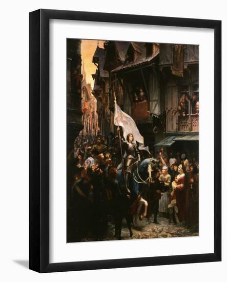 Entrance of Saint Joan of Arc, 1412-31, into Orleans, France-Jean-jacques Scherrer-Framed Premium Giclee Print