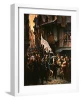 Entrance of Saint Joan of Arc, 1412-31, into Orleans, France-Jean-jacques Scherrer-Framed Premium Giclee Print