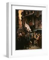 Entrance of Saint Joan of Arc, 1412-31, into Orleans, France-Jean-jacques Scherrer-Framed Giclee Print