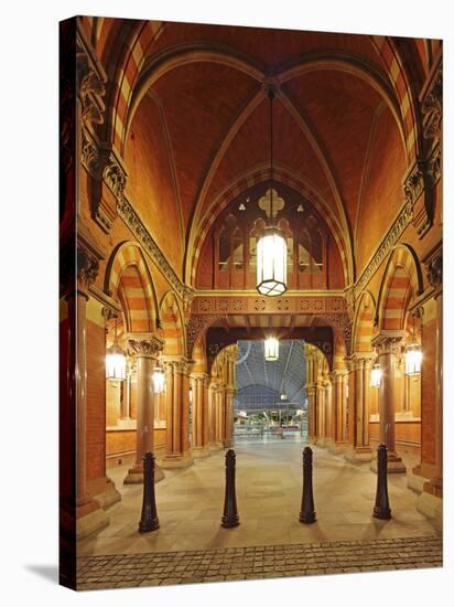 Entrance of St. Pancras International, Home of Eurostar and Gateway to the Continent-David Bank-Stretched Canvas