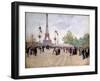 Entrance of the 1889 Universal Exhibition. Painting by Jean Beraud (1849-1935), 1889. Oil on Wood.-Jean Beraud-Framed Giclee Print