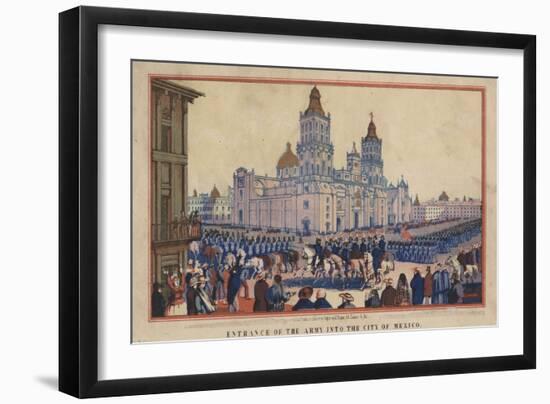 Entrance of the Army into the City of Mexico, 1848-Thomas S. Wagner-Framed Giclee Print