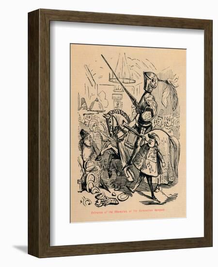 'Entrance of the Champion, at the Coronation Banquet', c1860, (c1860)-John Leech-Framed Giclee Print