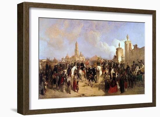 Entrance of the French Expeditionary Corps into Mexico City,1863-Jean Adolphe Beauce-Framed Giclee Print